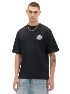 Czarna koszulka z nadrukiem