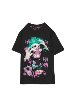 Czarna koszulka z nadrukiem Jokera