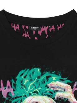 Czarna koszulka z nadrukiem Jokera