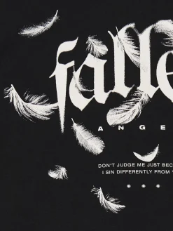 Czarna koszulka ze sloganem