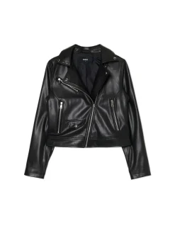 Czarna kurtka biker