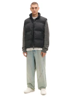 Czarna pikowana kamizelka z regulacją