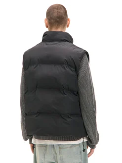 Czarna pikowana kamizelka z regulacją