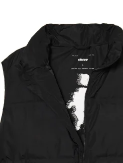 Czarna pikowana kamizelka z regulacją