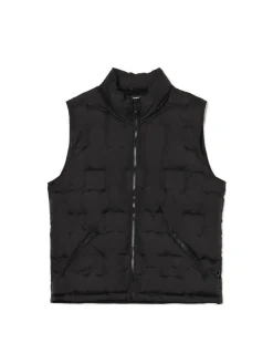 Czarna pikowana kamizelka ze stójką