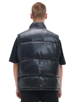 Czarna pikowana kamizelka