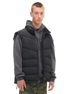 Czarna pikowana kamizelka