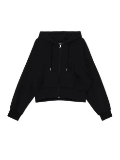 Czarna rozpinana bluza kapturem