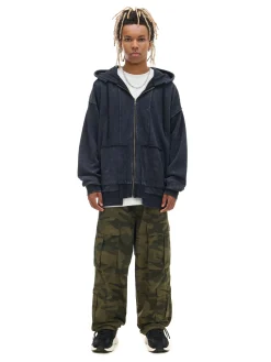 Czarna rozpinana bluza z kapturem