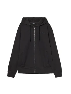 Czarna rozpinana bluza z kapturem