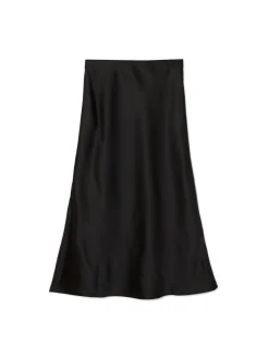 Czarna satynowa spódnica