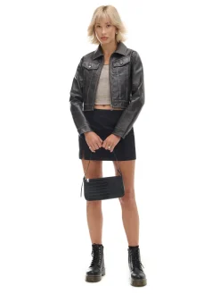 Czarna spódnica mini z wiskozą