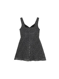 Czarna sukienka mini w kwiaty