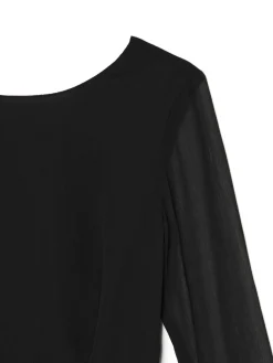 Czarna sukienka mini z falbanami