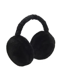 Czarne futrzane nauszniki