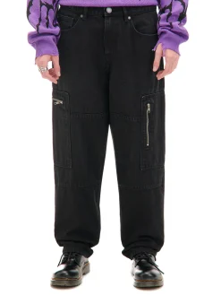 Czarne jeansy baggy balloon