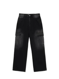 Czarne jeansy baggy PETITE