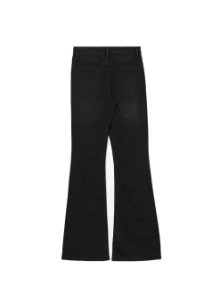 Czarne jeansy skinny flare