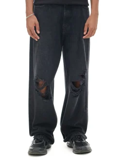 Czarne jeansy super baggy