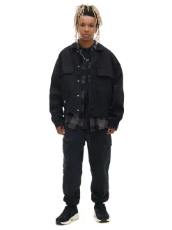 Czarne joggery cargo