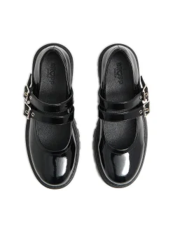 Czarne lakierowane półbuty Mary Jane