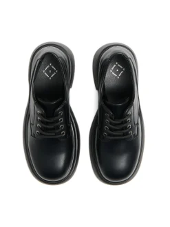 Czarne loafersy z imitacji skóry