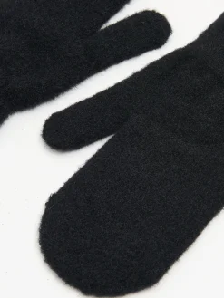 Czarne rękawiczki jednopalczaste