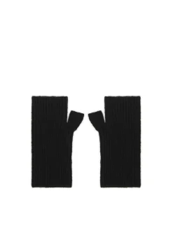 Czarne rękawiczki mitenki