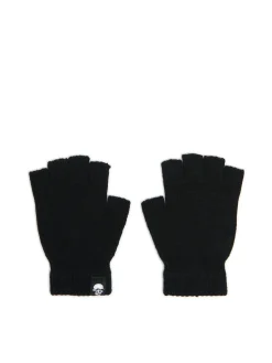 Czarne rękawiczki mitenki