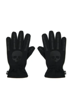 Czarne rękawiczki z czaszką