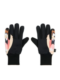 Czarne rękawiczki z Diabłem Tasmańskim