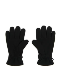 Czarne rękawiczki z karabińczykiem