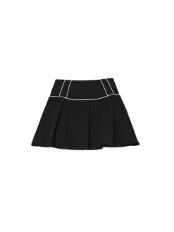 Czarne spódnico-szorty