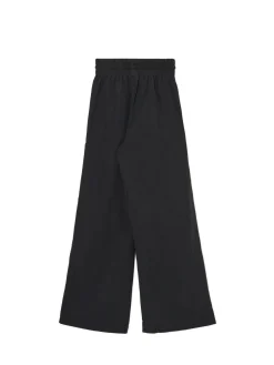 Czarne spodnie baggy z wysokim stanem