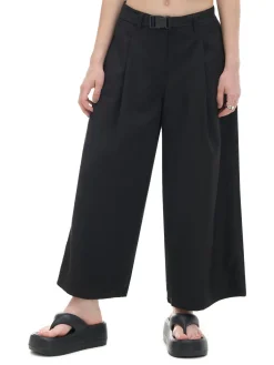 Czarne spodnie kuloty z wiskozą