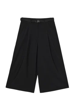 Czarne spodnie kuloty z wiskozą