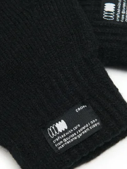 Czarne zimowe rękawiczki