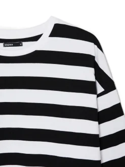 Czarno-biała bluzka w paski UNISEX