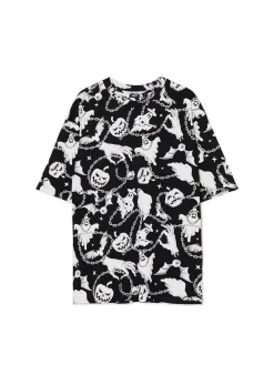 Czarno-biała koszulka z motywem duchów