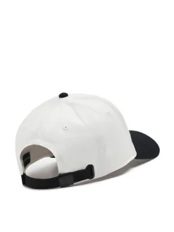 Czarno-kremowa czapka z daszkiem