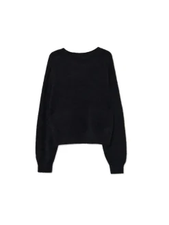 Czarny gładki sweter