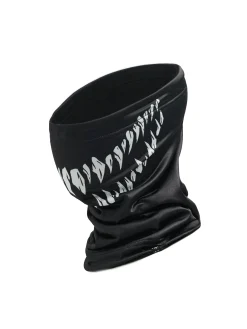 Czarny komin z nadrukiem szczęki