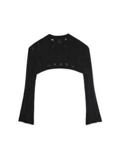 Czarny krótki sweter