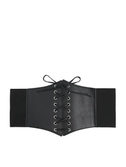 Czarny pas gorsetowy