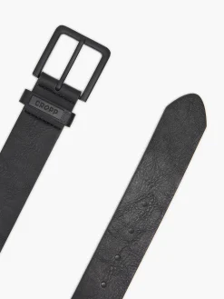 Czarny pasek do spodni z imitacji skóry