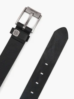 Czarny pasek z imitacji skóry