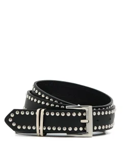 Czarny pasek z ozdobnymi detalami