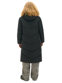 Czarny płaszcz z kapturem