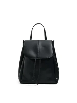 Czarny plecak worek z imitacji skóry