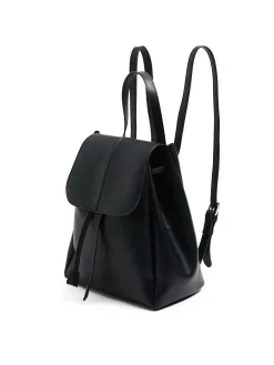 Czarny plecak worek z imitacji skóry